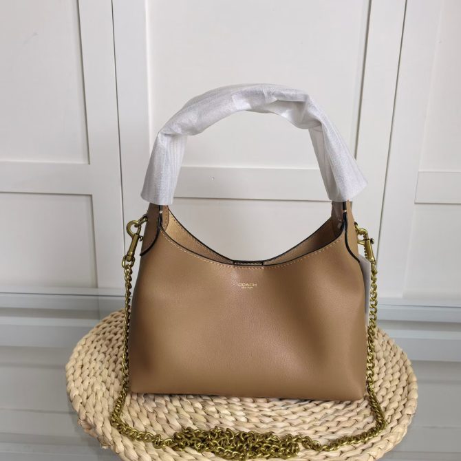 COACH Brooklyn 23 Shoulder Bag Light Brown Shoulder Bag