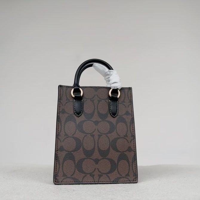 COACH Dark Brown Mini Tote Piano Score Bag Tote