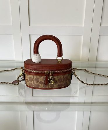 COACH Bucket Makeup bag Print Brown