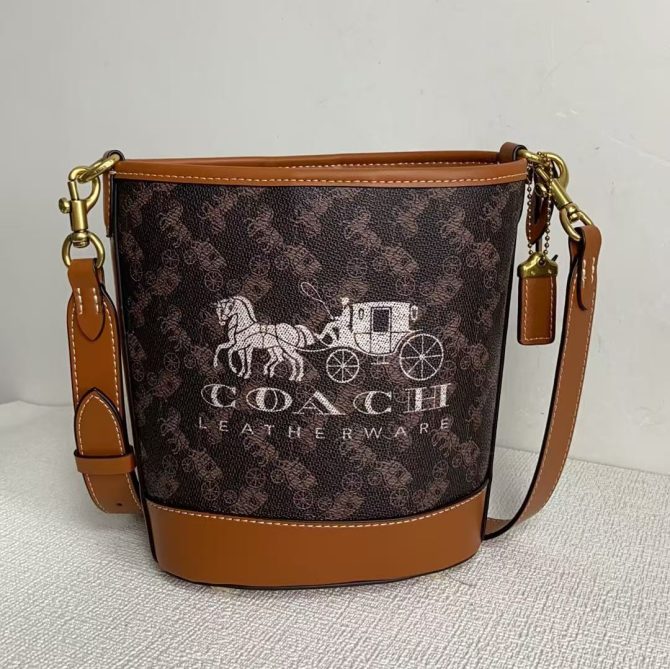 COACH Dakota Mini Bucket Bag Crossbody Bags Black Brown