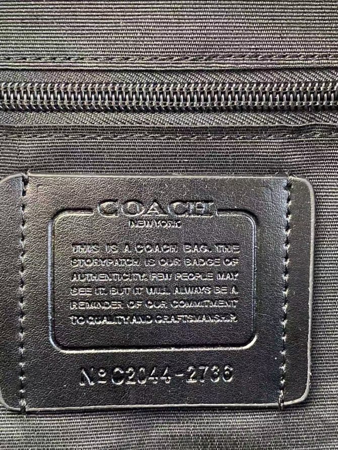 COACH Men's Backpack 2736 – Charcoal Black (A4 Compatible)