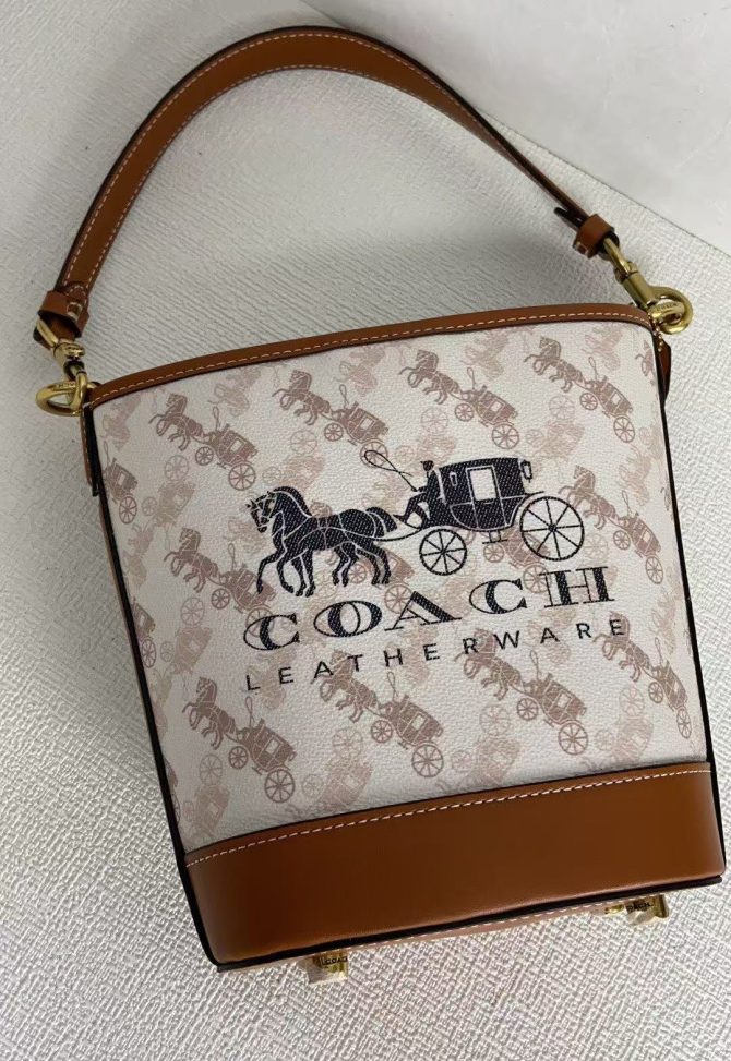 COACH Dakota mini Bucket Bags Crossbody White Brown